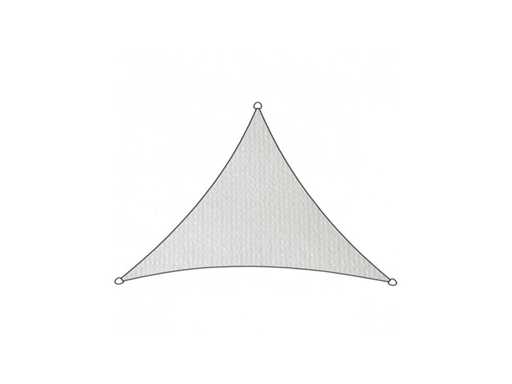 Livn Shade Cloth Iseo HDPE triangle 3x2.5m white - Wind and water permeable - Fabric thickness: 185 gr/m2 - Including fastening cord and stainless steel fastening rings