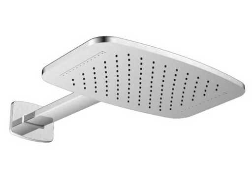 Pomme de douche Waterfall de Wiesbaden avec bras de douche chromé 40x25 cm