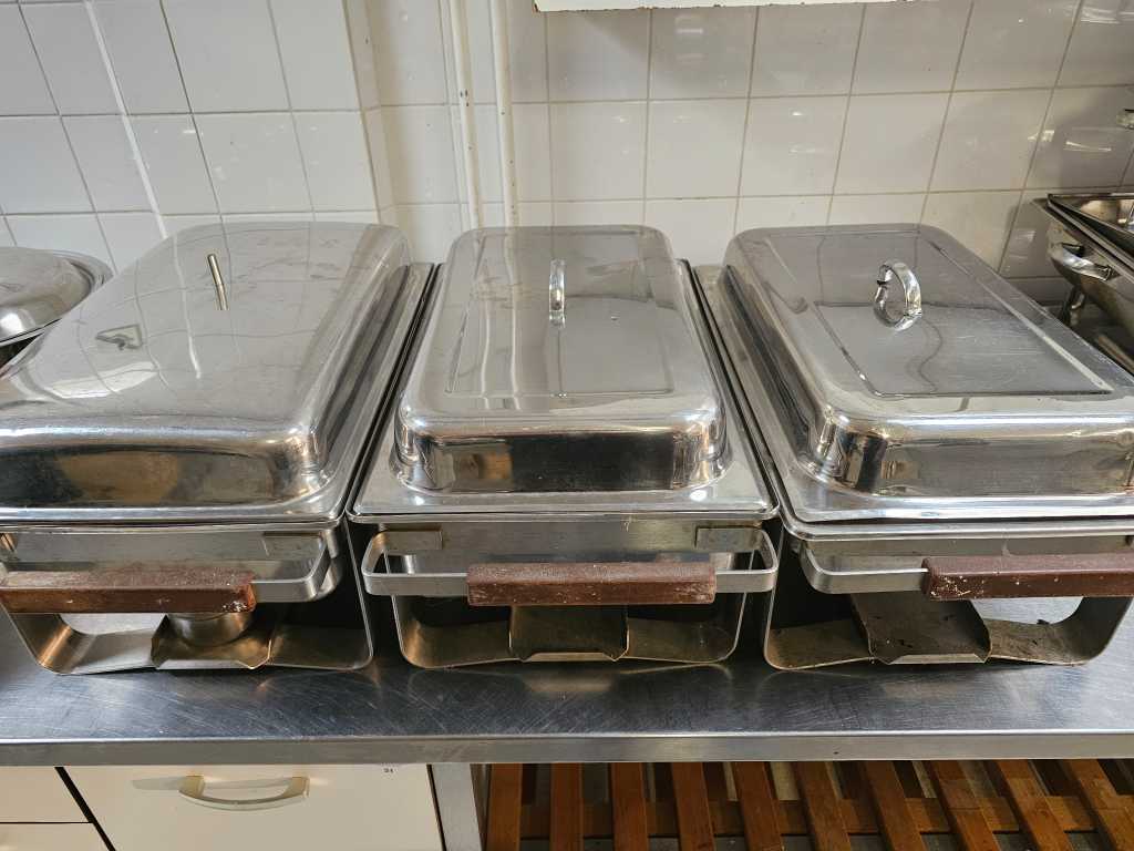 Chafing dish with inner tray (3x)