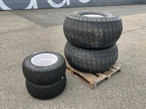 Pneus de pelouse agricoles à installer