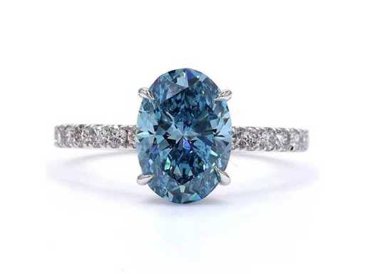 18 Karaat witgouden ring met 2,48 ct. diamant