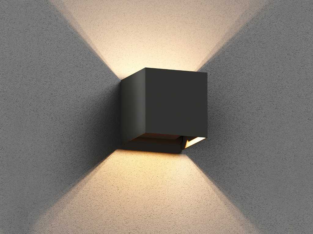 8 x Apparecchi da parete Cube Motion nero