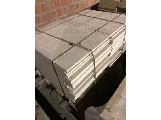 Tegole Strisce di pietra bianca borgogna lunghezza libera 57m²