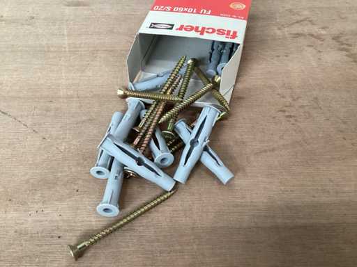 Fischer FU 10x60 Plug with screw, box 10 pcs (36x)