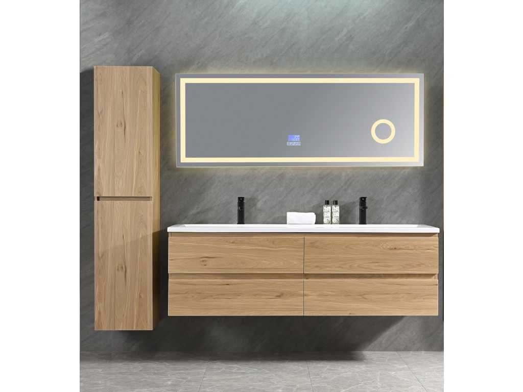 Badkamermeubel T05 natuurlijk eiken 160 cm