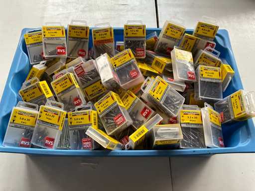 Rotadrill Verschiedene Schrauben Edelstahl, Messing und verzinkt (100x)