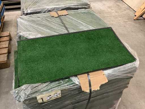 Paneles de césped artificial de aproximadamente 25 m² en 50 piezas con piezas de borde