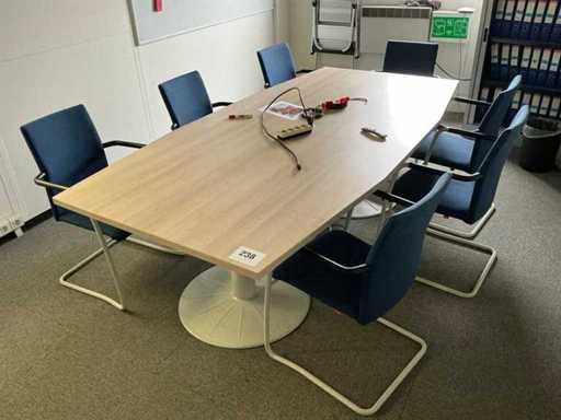 Table de conférence + chaise (7x)