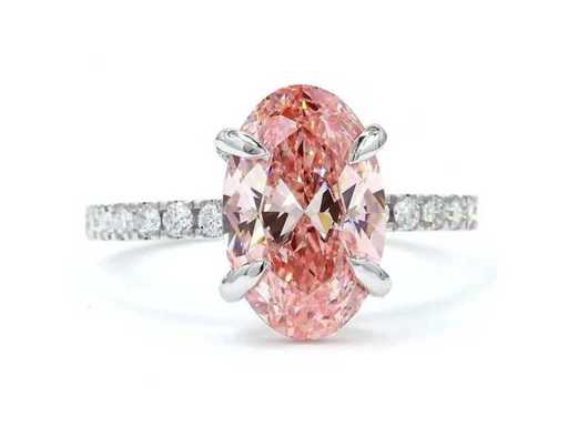 18 Karat Weißgoldring mit 3,29 Karat. Diamant