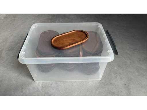 (30x) houten koffiebordjes onderleggers