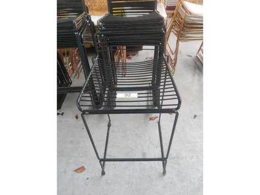 10x Barhocker schwarz ohne Polster (10x)