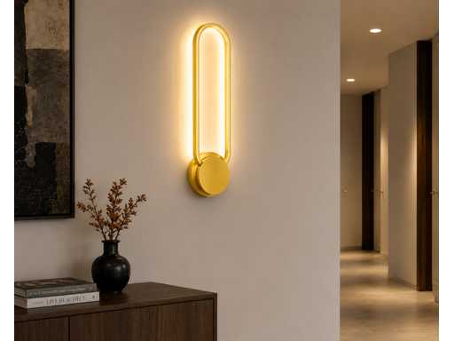 2 x LED Wall Light 12W – 4000K neutro bianco - oro – IP20 – SEMPRE-W