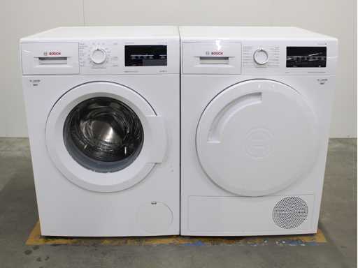 Série Bosch|6 VarioPerfect EcoSilence Drive Machine à laver & Série Bosch|6 Sèche-linge autonettoyante à condensateur