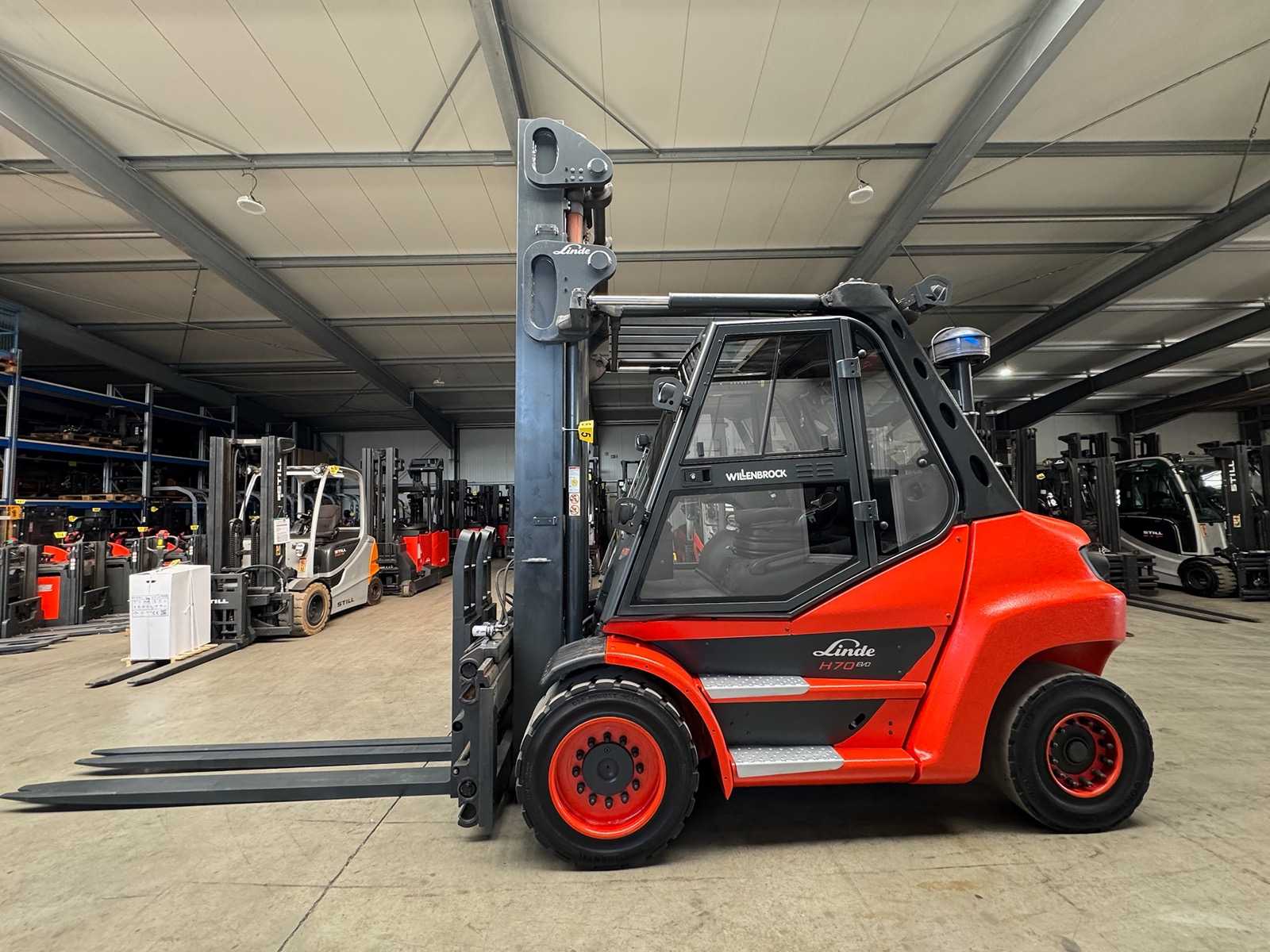2020 Service+UVV 04/2027 Linde H70D EVO 7,000kg 3.+4. Valve Fork Adjuster Diesel Forklift Forklift 14,418 hours