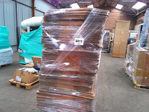 A pallet of cardboard