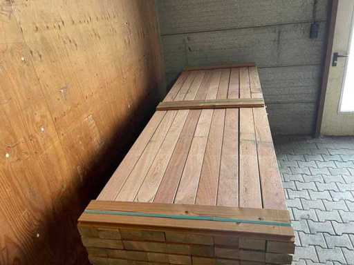 Poutres rabotées Angelim Pedra 2500x100x50mm (81x)