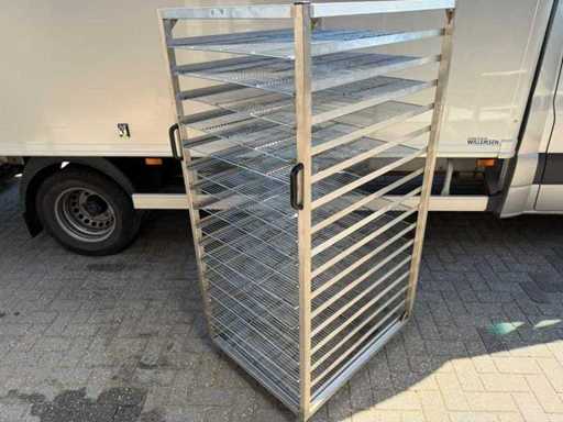 Edelstahl – Regalwagen 60x40 – Edelstahl-Plattenwagen
