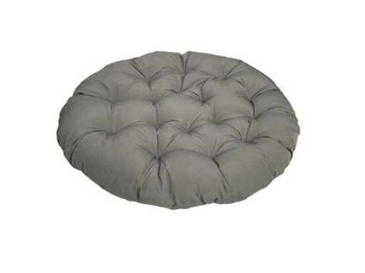 Coussin de chaise gris uni 90 diamètre - 2 pièces - rond