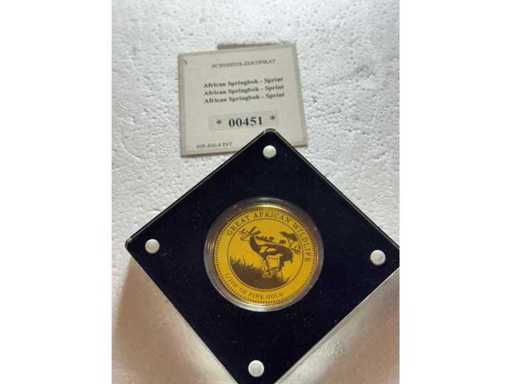 African Springbok - Sprint 1/200oz 999 Fine Gold
