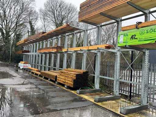 Stojak wspornikowy, jednostronny, 5 pionów