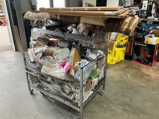 Rack à fils mobile avec contenu