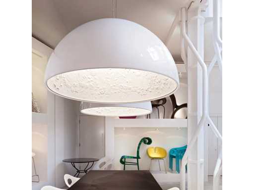 FLOS Skygarden - lampada a sospensione bianca Ø90