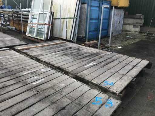 Hardwood bridge deck section