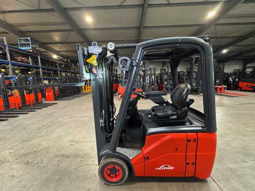 2013 Service+UVV 11/2026 Linde E14 1.400kg Duplex Free Lift 3e + 4e klep elektrische heftruck 3.232 uur