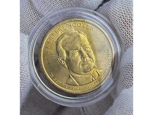 USA Herbert Hoover Sammlermedaille / Präsidentenmedaille mit Freiheitsstatue