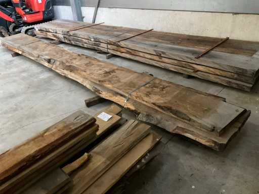 Eiken gezaagde plank (3x)
