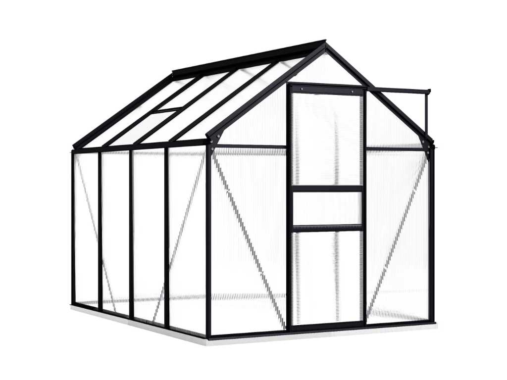 Greenhouse with base frame Anthracite Aluminium 4.75 m²