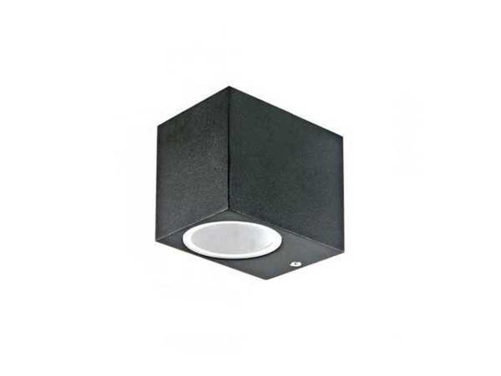 Wall light modern rectangular GU10 socket sand black waterproof (24x)