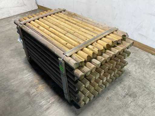Poteaux ronds en bois tendre ø80 mm x 159 cm - modèle DR7 - KDI marron (93x)