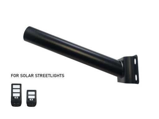  Wall bracket for Solar Street Lighting 30cm black (8x)