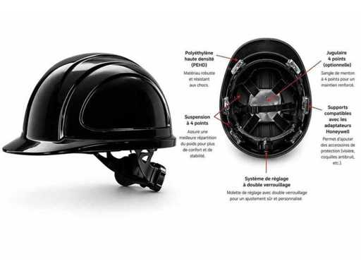 Juego de 20 cascos con rueda de ajuste - Negro - Nuevo