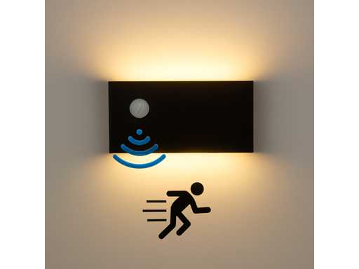 Éclairage mural LED bidirectionnel avec capteur SW-2309 - 12W (x5)
