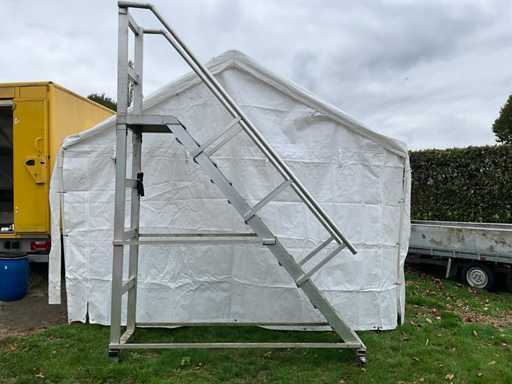 Mobile staircase - aluminium