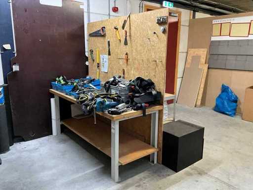 Stół roboczy z imadłem