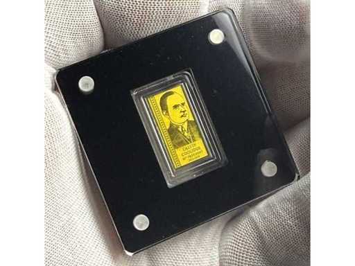 Calvin Coolidge Gold Bar Gold 999 USA Presidents Series Collector's Edition – Gratis EU-verzending