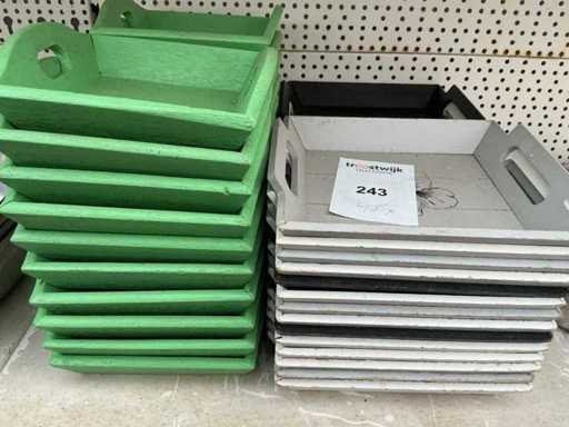Matériau décoratif Bols en bois (45x)