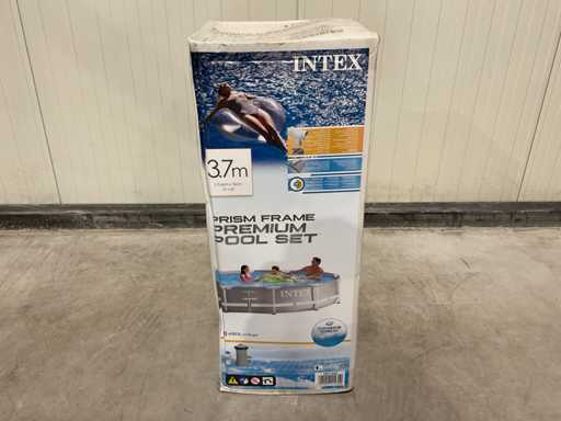 INTEX 26712GN Telaio Prismatico Premium 3,7 m Piscina Sopra il Terreno