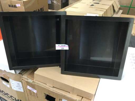 2x Ni?? încorporat? neagr? 30x30 cm