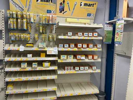 Charge von Befestigungselementen