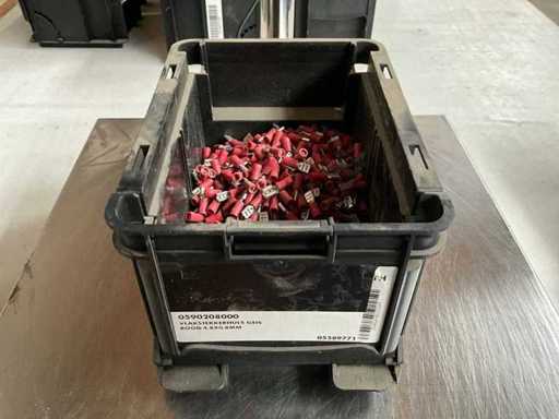 Würth 2.13kg Flat plug sleeve red 4.8x0.8mm in stackable box