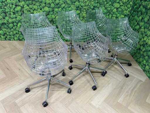 Driade Meridiana - 6x mobile design chair