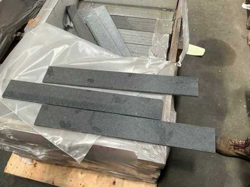 Black Pearl Skin touch Lot of natural stone skirting boards approx 120 lm