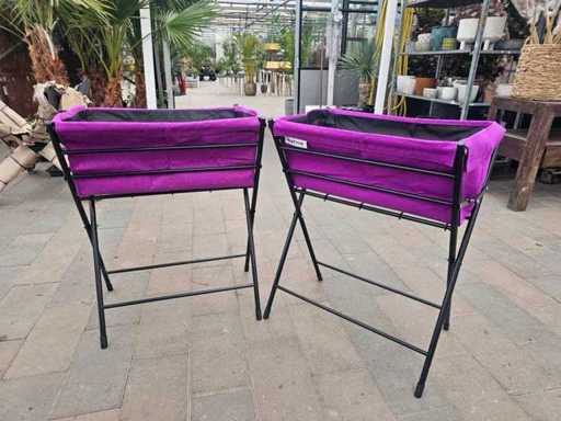 Set di letto rialzato VegTrug - 2 pezzi in viola accattivante