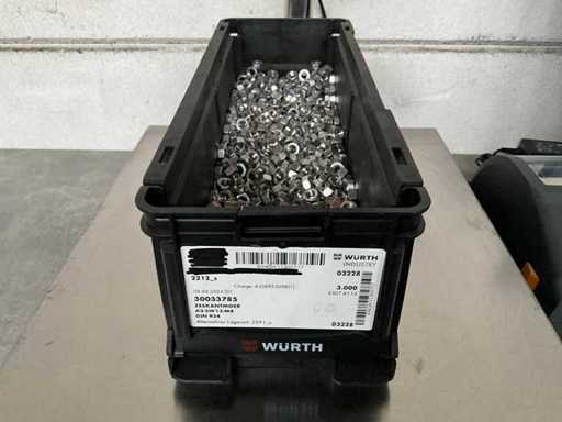 Würth 11.01 kg Zeskantmoer M8 in stapelbare bak