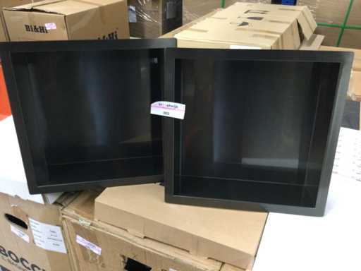 2x Ni?? încorporat? neagr? 30x30 cm