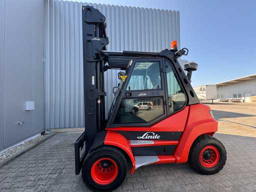 2012 UVV 08/2026 Linde H60D 6 000 kg 3. + 4. zaworowy diesel wózek widłowy 13 507 godzin